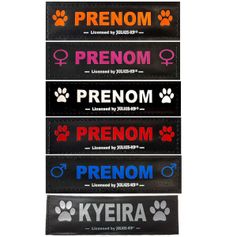 Logos personnalisables pour harnais Julius-K9 texte & couleur au choix