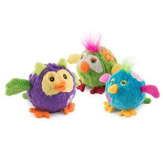 Balle rebondissante en peluche BOUNCING FLOWER BIRDS colorée ANCOL