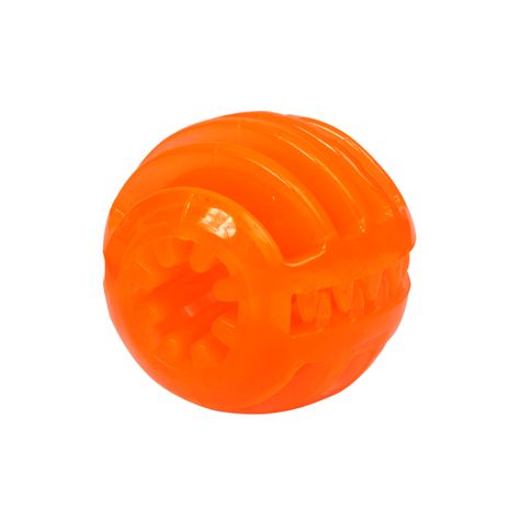 Balle à friandises pour chiens orange 7.5 cm