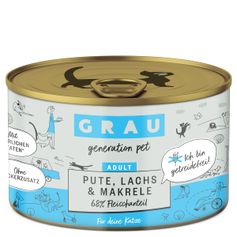 Pâtée pour chats Dinde, saumon et maquereau 6 x 200 g