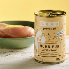 Pâtée pour chiens Poulet et huile de lin 6 x 400 g