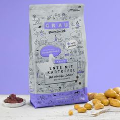 Croquettes naturelles GRAU chiens SENSIBLE Canard et pomme de terre