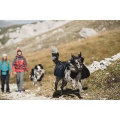 Harnais de randonnée TRAIL PACK pour chiens Hurtta noir avec sacoches