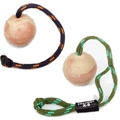 Balle Julius-K9 en caoutchouc avec corde et nœud ou poignée