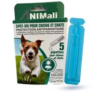 Pipettes anti-tiques anti-puces Spot-on chien chat au diméthicone 1 mL